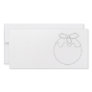White Christmas Pudding. Simple Black Line. Photo Cards
