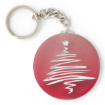 White Christmas Tree keychains