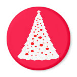 WHITE CHRISTMAS TREE FRIDGE MAGNETS