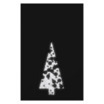 White Christmas Tree. On black background. Custom flyers