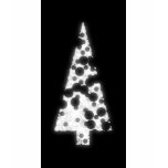 White Christmas Tree. On black background. Custom t-shirts
