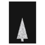 White Christmas Tree. On Black. Stylish. Custom Flyer