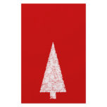 White Christmas Tree. On Red. Modern. Custom flyers