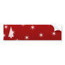 White Christmas Tree with Stars on Red. Bumper Sticker
