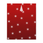 White Christmas Tree with Stars on Red. Custom flyers