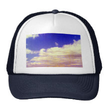 White clouds, daytime trucker hat