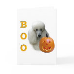White Coated Poodle Boo cards