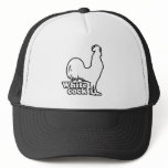 WHITE COCK TRUCKER HAT