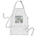 White Color Photograph Collage aprons