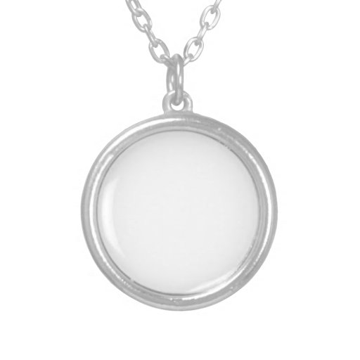 White Colour Round Silver Plated Necklace