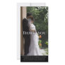 White Corner Swirl Wedding Thank You Photo Cards