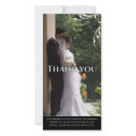 White Corner Swirl Wedding Thank You Photo Cards photo cards