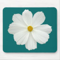 White Cosmos Flower mousepads