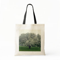 white Crab apple tree, Quebec, Canada flowers Canvas Bags