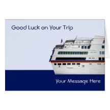 White Cruise Ship Covered Decks Greetings Card