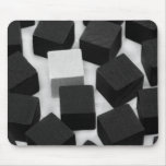 white cube in many black cubes mousepads