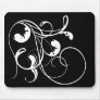 White Curls Mouse Pad