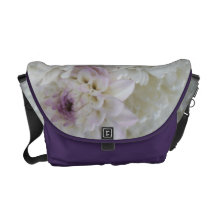 White Dahlia Courier Bag
