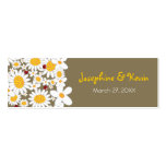 White Daisies & Ladybugs Thank You Favours Gift Ta business cards