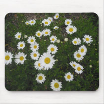 White Daisies Mousepad