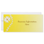 White Daisies on Yellow 2012 Calendar Bookmark rack cards