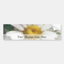 White Daisy Bouquet Bumper Sticker