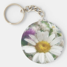White Daisy Bouquet Key Chain