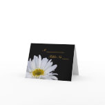 White Daisy Place Setting Card