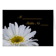 White Daisy Place Setting Card