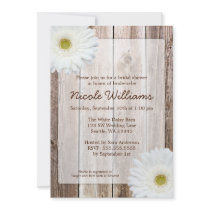 White Daisy Rustic Barn Wood Bridal Shower