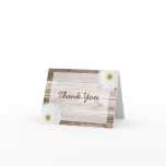 White Daisy Rustic Barn Wood Thank You
