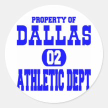 White Dallas Athletic Dept Sticker