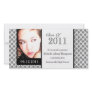 White Damask Graduation Announcement Photo Cards