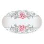 White Damask Pink Rose Envelope Seal Sticker Label