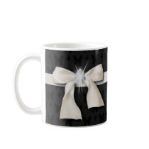 White Diamond Bow Sweet 16 Mugs