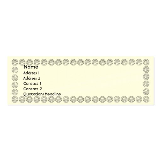 White Diamonds - Skinny Business Card