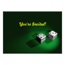 White Dice Invitation