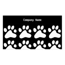 White Dog Paws, Company Name Business Card Template