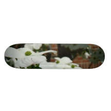 White Dogwood Flower Skate Decks