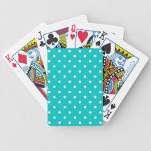 White dots, Teal Polka Dot Pattern.