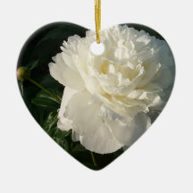 White Double Peony Flower Ornament