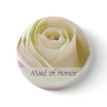 White double rose Maid of Honour buttons