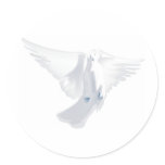 White Dove in Flight Image stickers