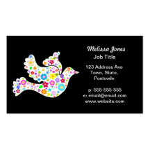 White Dove of flowers Business Card
