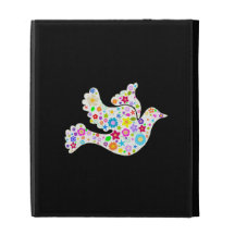 White Dove of flowers iPad Case