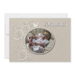 White Dove Religious Photo Invitation