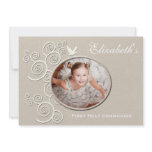 White Dove Religious Photo Invitation Version 2