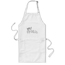 White Dress Fairy B&W - The Bride Apron