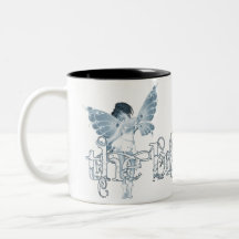 White Dress Fairy Blue - The Bride Coffee Mugs