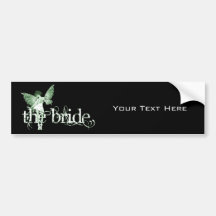 White Dress Fairy Green - The Bride Bumper Sticker